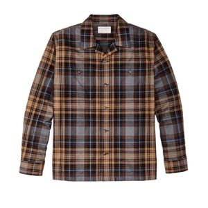 Filson Elk Heights Camp shirt in Brown Oak / Heather Blue